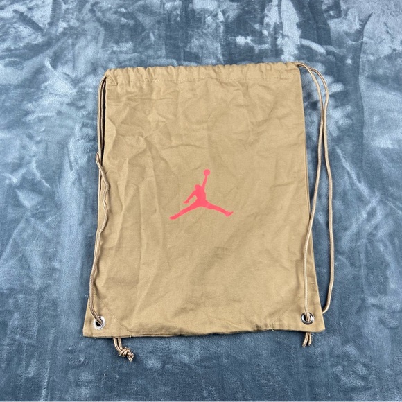 Travis Scott Cactus Jack Jordan 6 British Khaki Drawstring Backpack Bag Nike - Picture 1 of 7